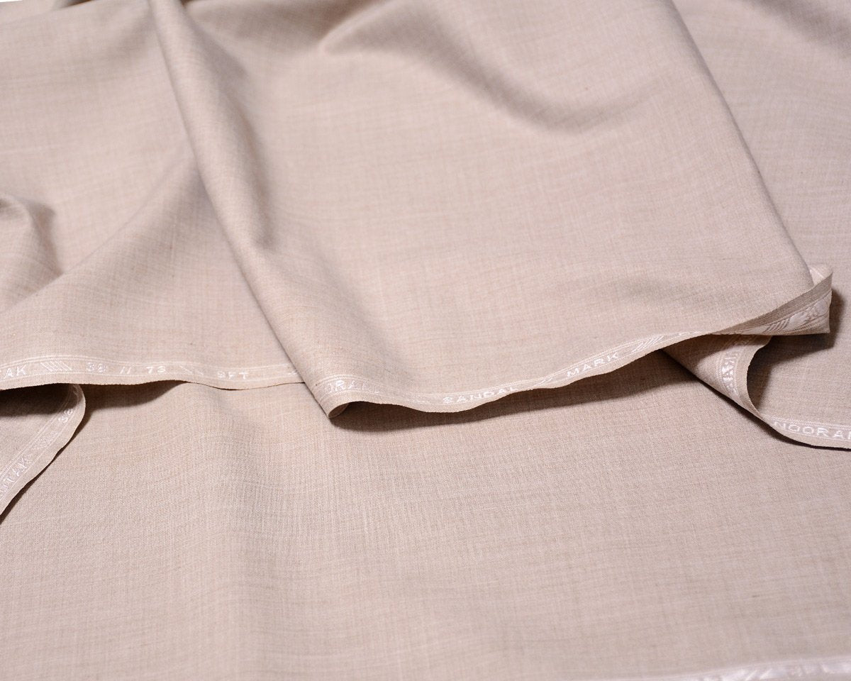 NS-505 Pale Brown Unstitched Wash n Wear Fabric for Winter