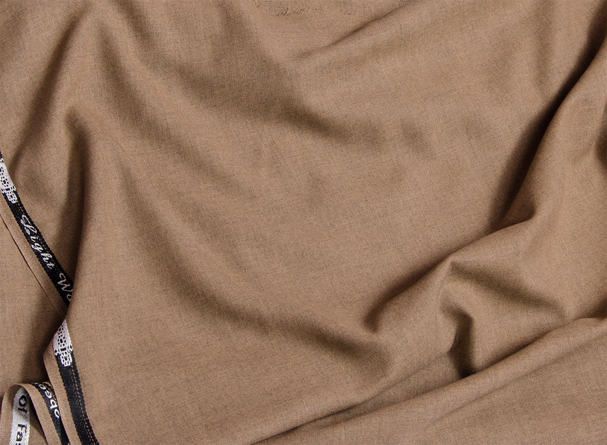 NS-051 Brown Unstitched Soft Wool Fabric for Winter