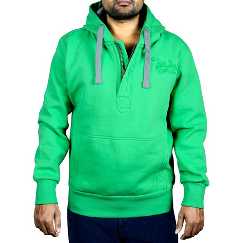 M.O.D Green Half Zipper Fleece Hoodie