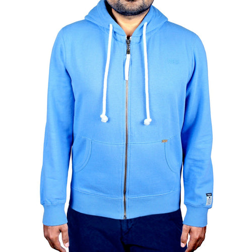 M.O.D Sky Blue Zipper Fleece Hoodie