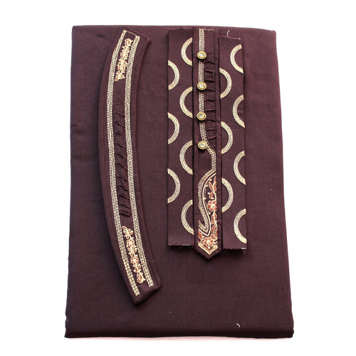 650-B-4 Unstitched Wash n Wear Embroidered Suit