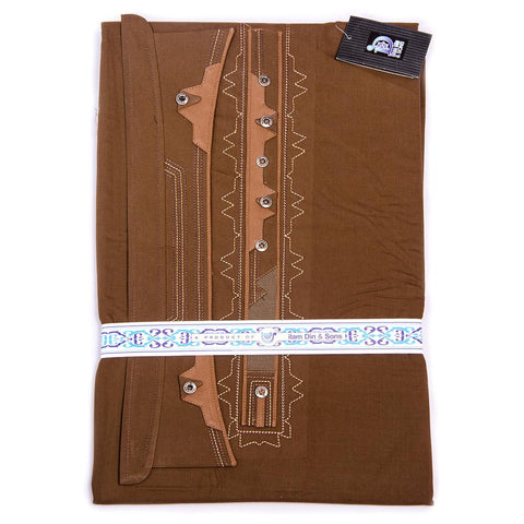 650-E-2 Unstitched Cotton Embroidered Suit