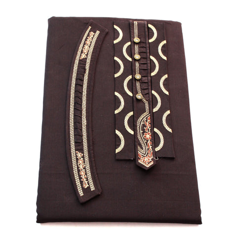 650-E-2 Unstitched Cotton Embroidered Suit