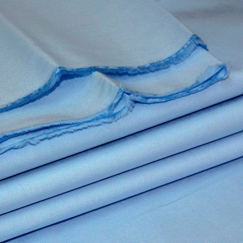 NS-610 Sky Blue Unstitched Selection Cotton Fabric for Summer